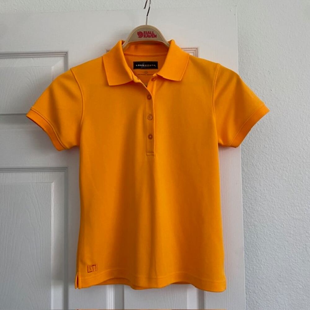 LoudMouth Polo Shirt Neon Orange Golf Athletic Resort Women's Small‎